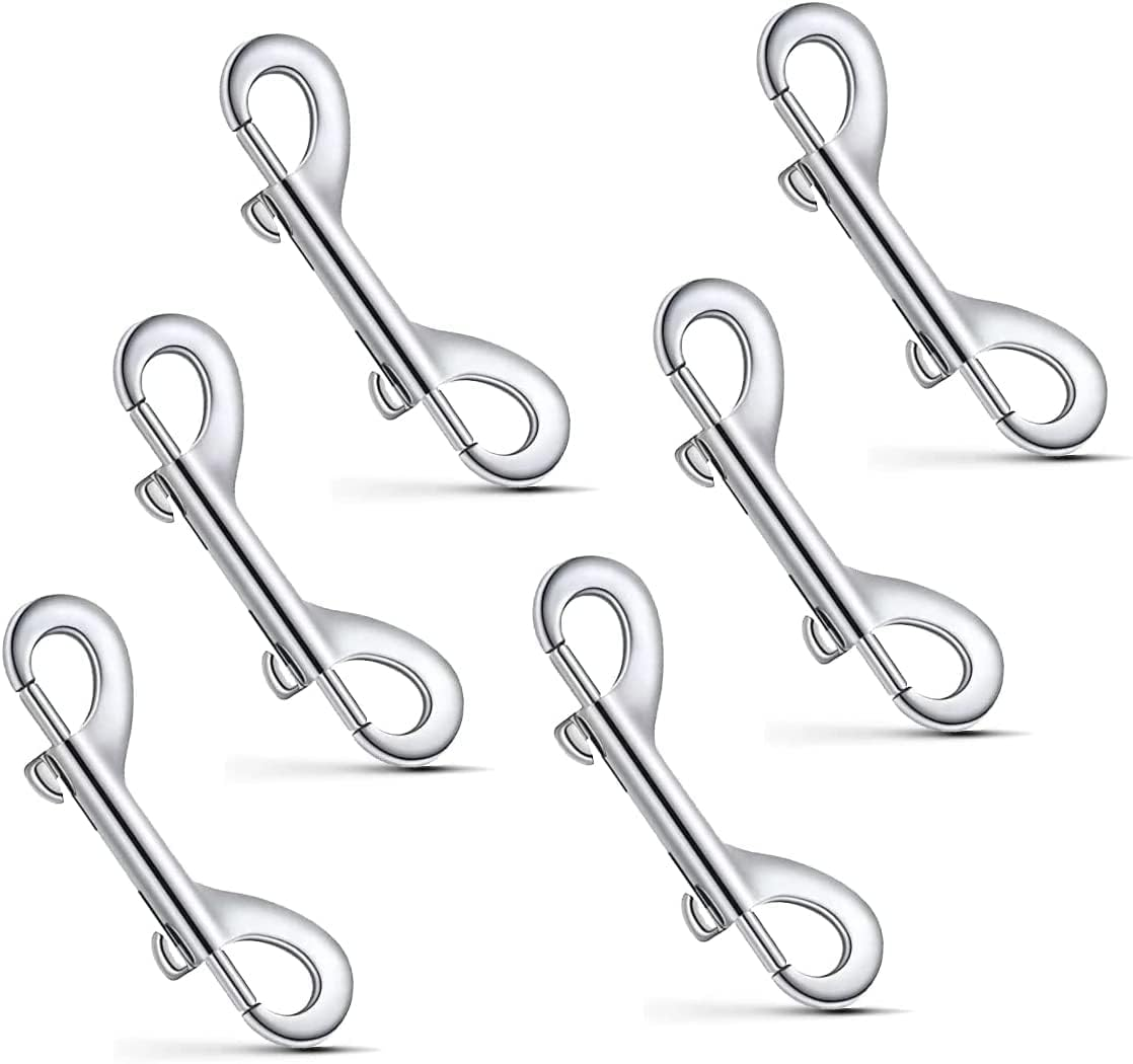 Zinc Alloy Double Trigger Clips,Bolt Snaps Double Ended Hooks Zinc Alloy Trigger Chain Metal Clips Key Holder,6Pcs Double Ended Bolt Snaps Hook,Snap Bolt Trigger Chain Clip,Heavy Duty Trigger Snaps image number 4