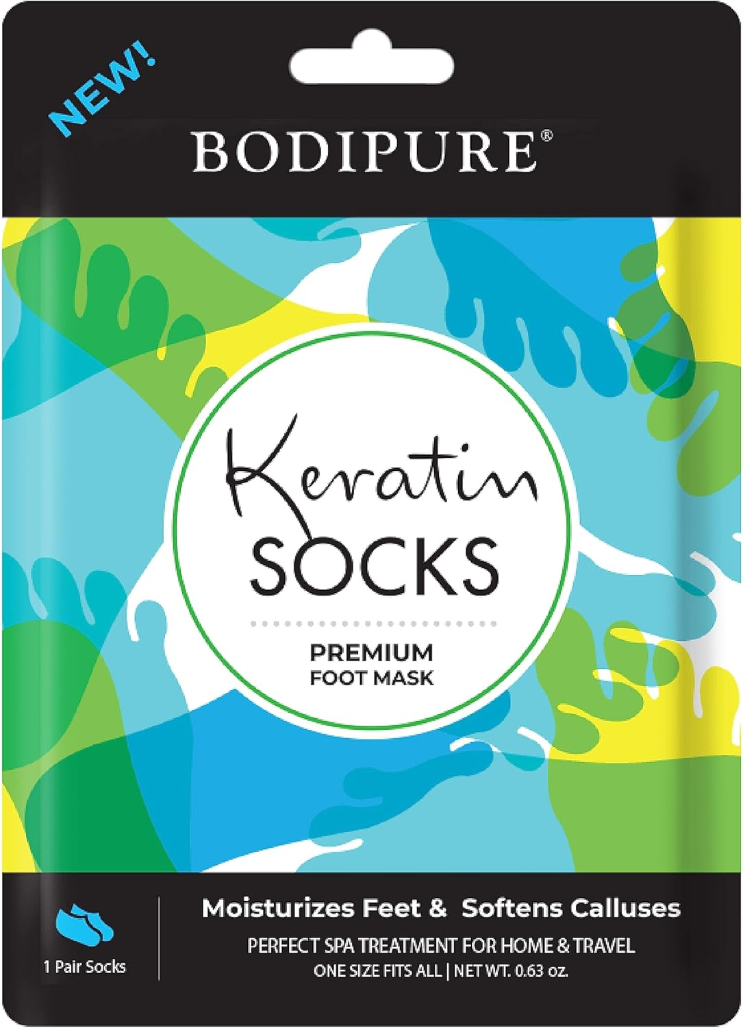 4 Pack Keratin Socks Premium Foot Mask by Bodipure image number 6