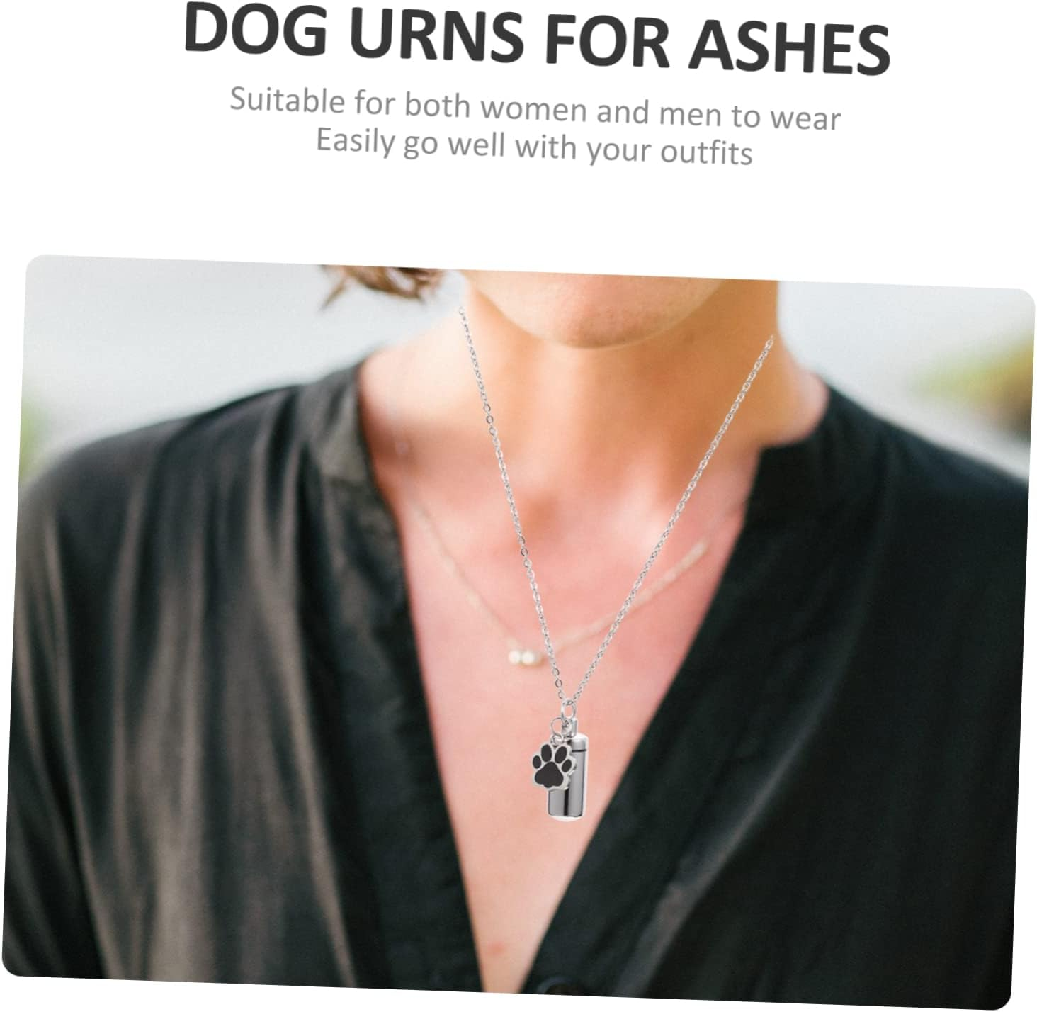 Beavorty Pet Urn Pet Ashes Memorial Urn Necklaces Keepsake Urns Cremation Pendants Necklace for Ashes Cremation Jewelry Hair Jewels Pet Necklace Human Use Ash Wood Stainless Steel image number 1