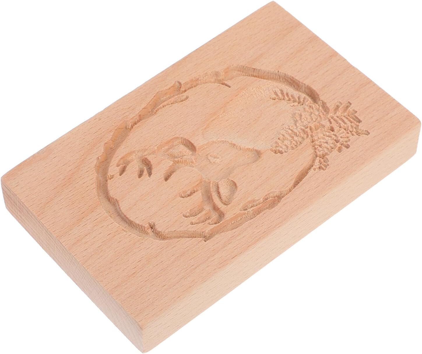 Wooden DIY Cookie Cutters Baking Tools Reindeer Shaped Mold for Christmas Cookies