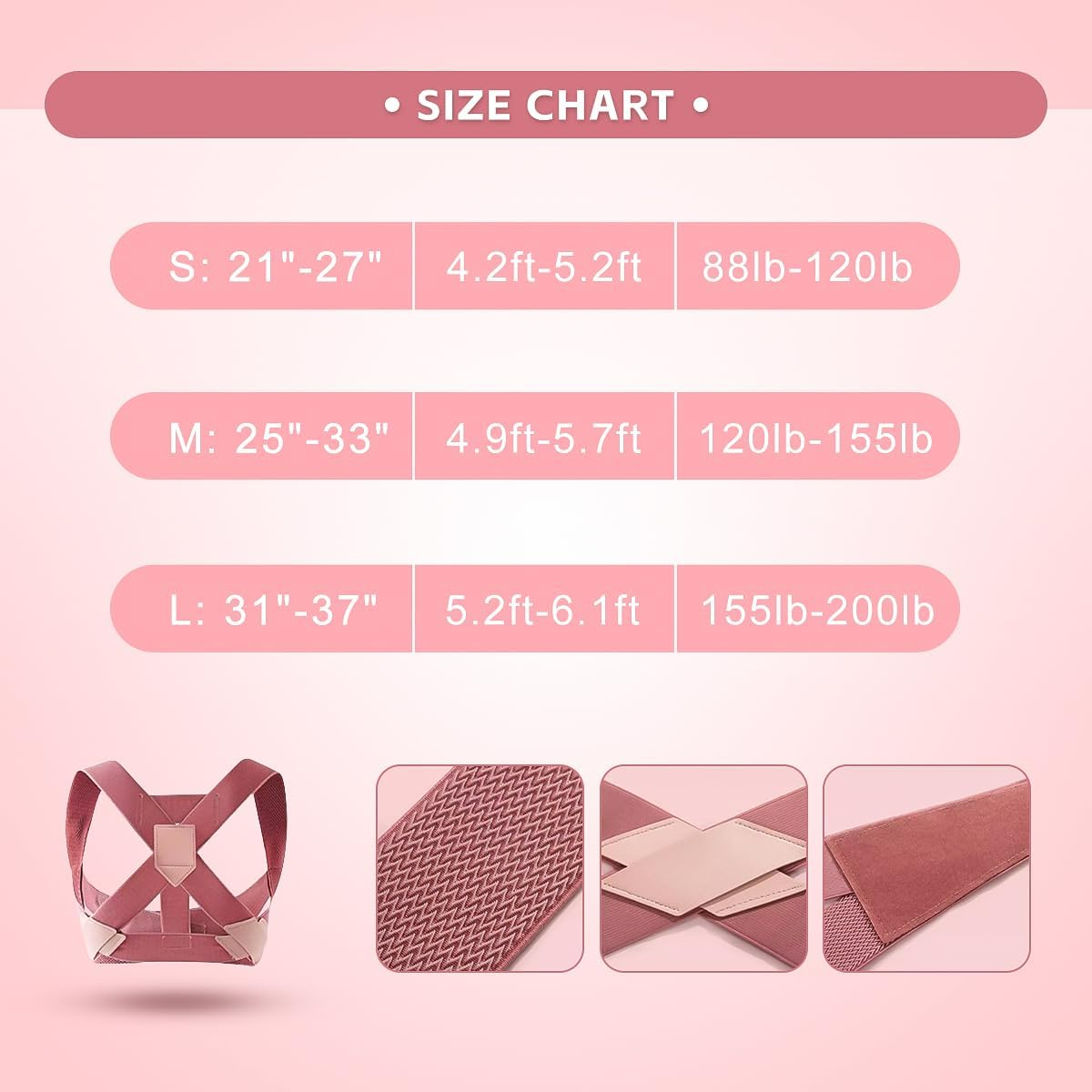 Posture Corrector, Back Brace Posture Corrector, Posture for Women, Adjustable Back Straightener, Breathable, Improve and Neck, Back, Shoulder Pain Relieve, M