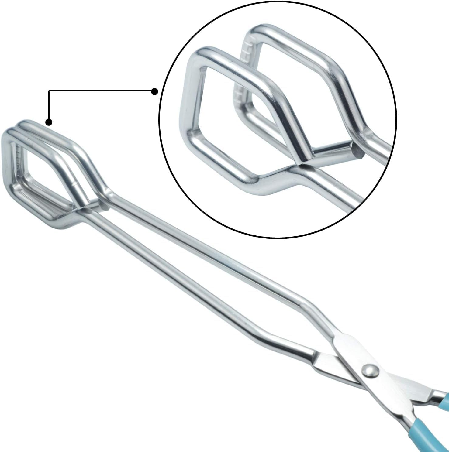 Scissor Style Tongs Stainless Steel Grilling Tongs Hotdog Tongs (2 Styles, Set of 2)