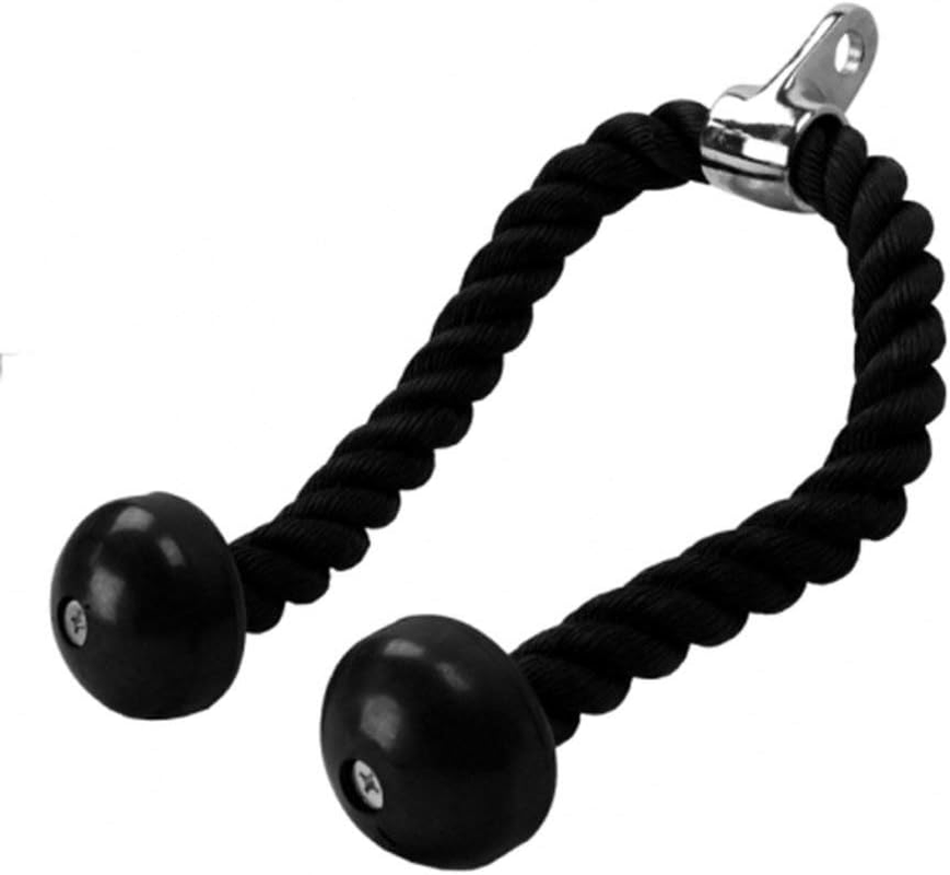 Tricep Nylon Pulldown Rope - Home Gym Fitness Weights Equipment Extra Durable Braided Nylon Solid Rubber Grip Exercise Training Workout Accessories image number 1