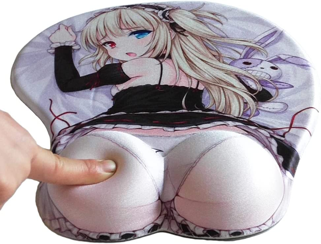 Gaming Mousepad Cute Mouse Pad 3D Anime Mouse Pad with Wrist Support Purple image number 2