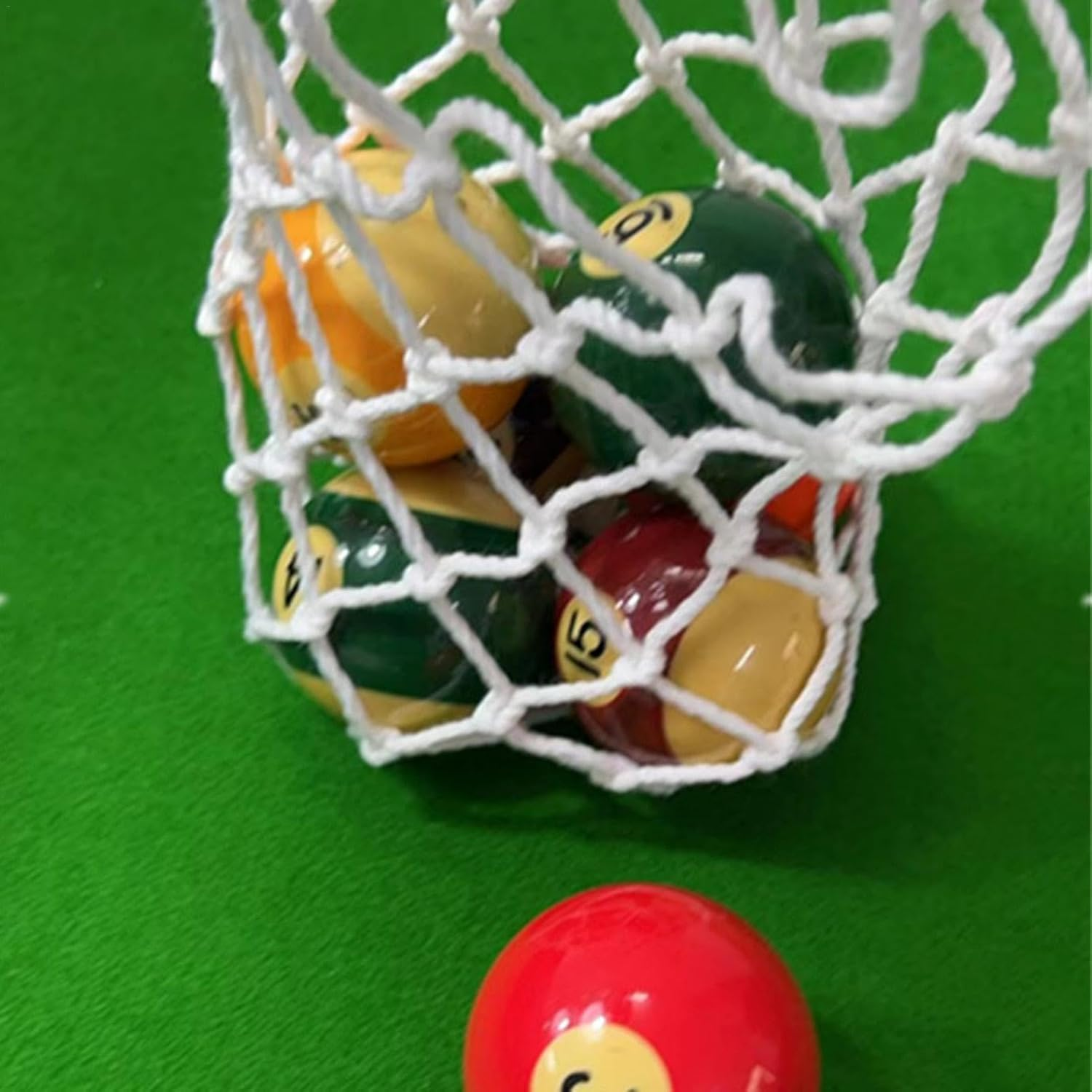 WADY 6Pcs Billiards Mesh Bag, Billiards Table Pocket, Pool Table Pockets Snooker Table Pockets, Pool Table Net Pouch Durable Cotton Accessories Billiard Net Bag Snooker Pocket for Sports Pool Halls