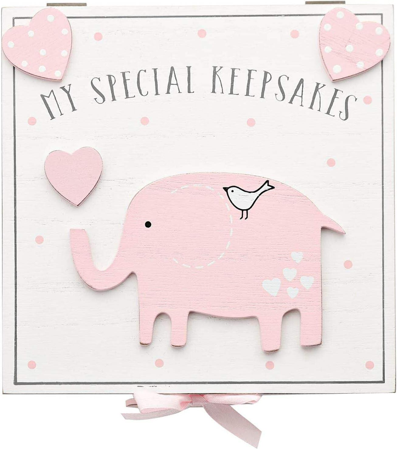 Baby Girl Wooden Memories Keepsake Box Vintage Style image number 6