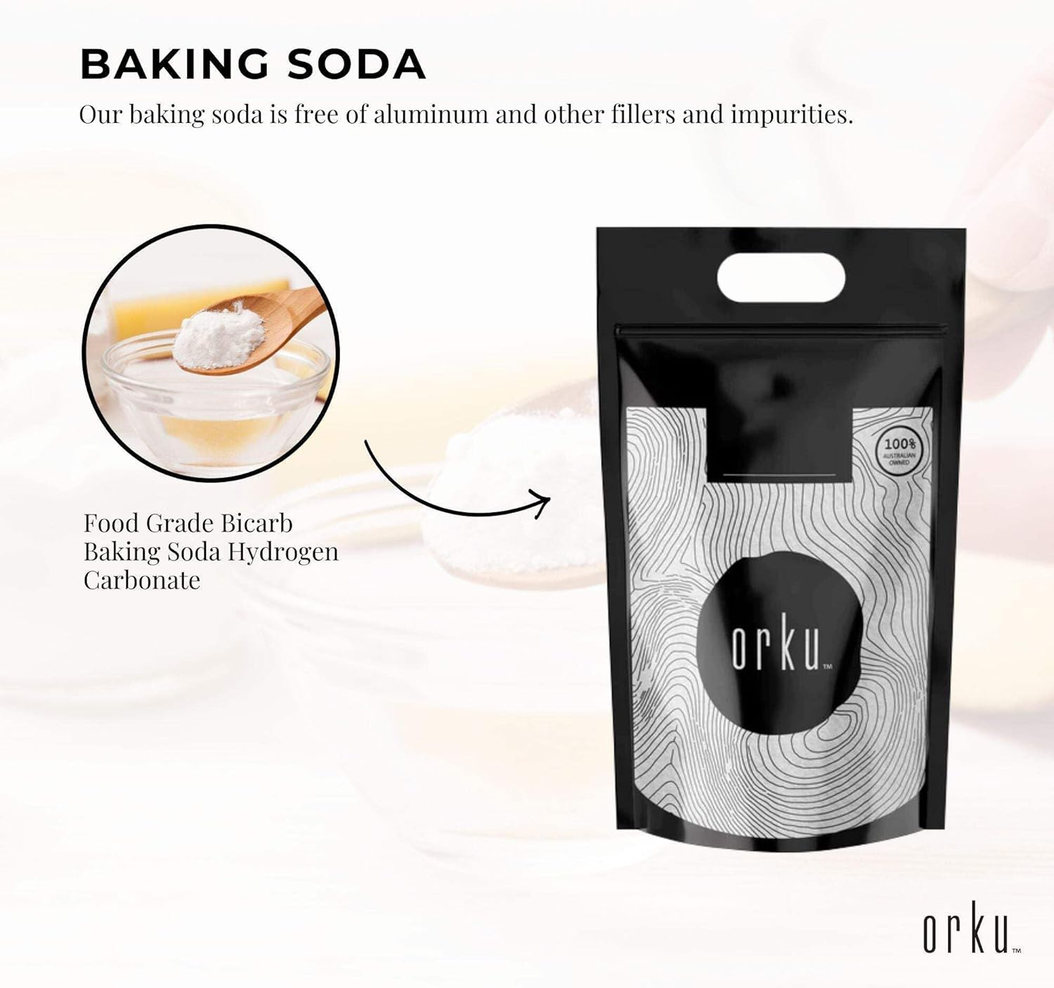 5Kg Sodium Bicarbonate - Food Grade Bicarb Baking Soda Hydrogen Carbonate Powder