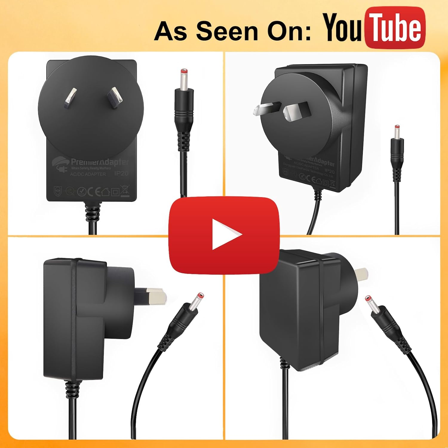 Premieradapter Replacement Power Supply for 6V Telstra TV (Roku) Power Adapter Model: Mh12Ah059200-A3, 6V Philips Avent SCD600/10 SCD610 Cable [6A03] image number 3