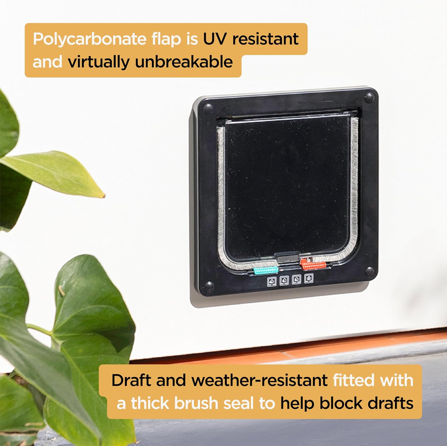 Hakuna Pets Standard Cat and Small Pet Door, Large, Black, Pets up to 20 Lbs image number 7