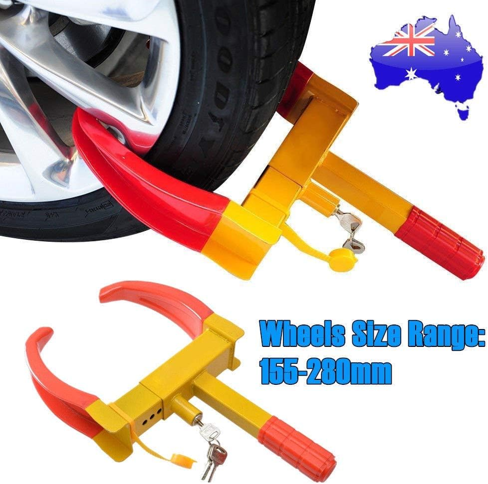 Wheel Clamp Lock Heavy Duty Vehicle Caravan Car Security anti Theft 2 Keys