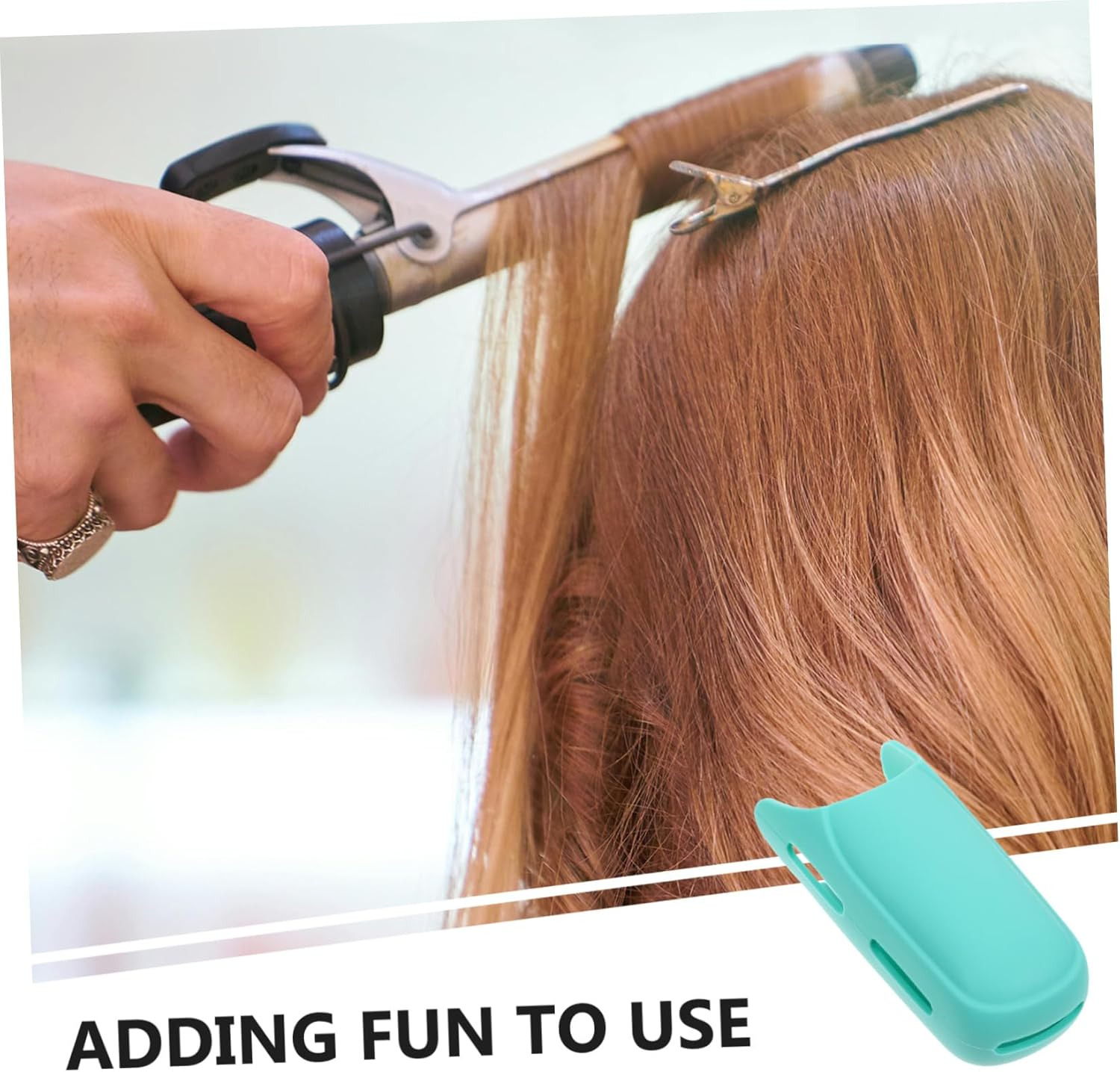 NOLITOY Hair Iron Protector Hair Iron Protector Cover Silicone Iron Cover Straightener Holder image number 4