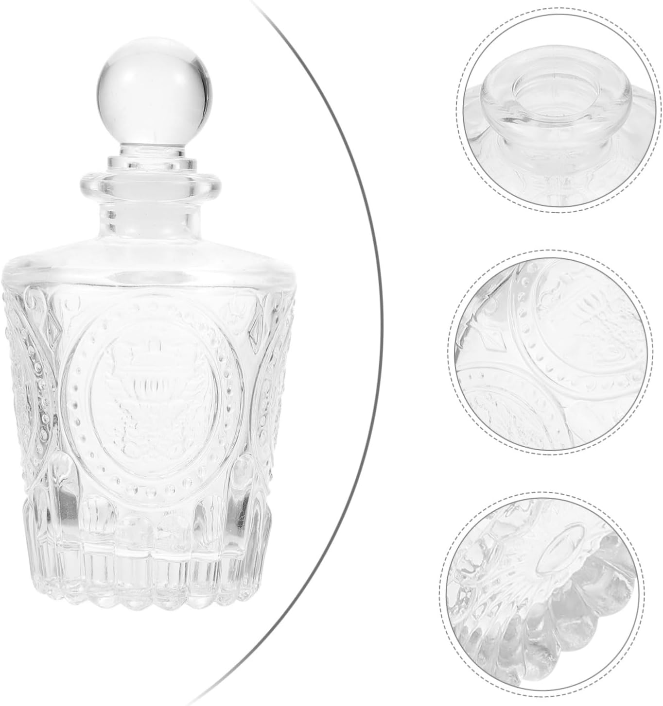 Set of 2 Empty Bottles 50Ml Car Aromatherapy Essential Oil Refillable Glass Diffuser Jars - Purple image number 3