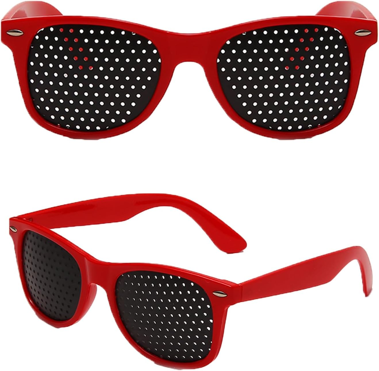 Pack of 2 Grid Glasses for Eye Training, Grid Glasses, Eye Trainer, Hole Glasses, Grid Multidot Glasses, Pinhole Glasses, Multi Dot Glasses for Vision Improvement