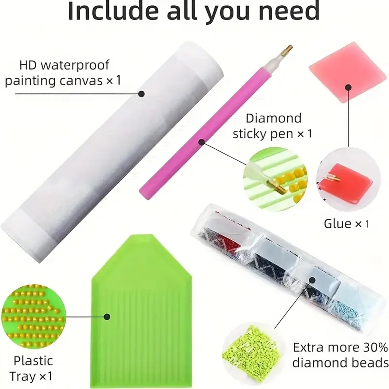 YECFWVRXHTS 5D Diamond Painting Kit for Adults, Potted Plant Diamond Art, DIY Full Drill Diamond Dot Gem Art, 12 X 16 Inch image number 1