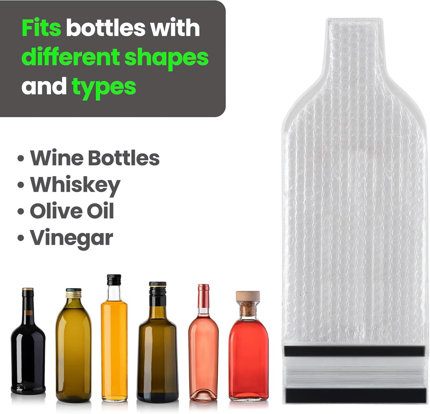 6 Pack Reusable Wine Bottle Travel Bags &ndash; Leakproof Triple-Protection Sleeves for Airplane, Car, and Luggage Use image number 3