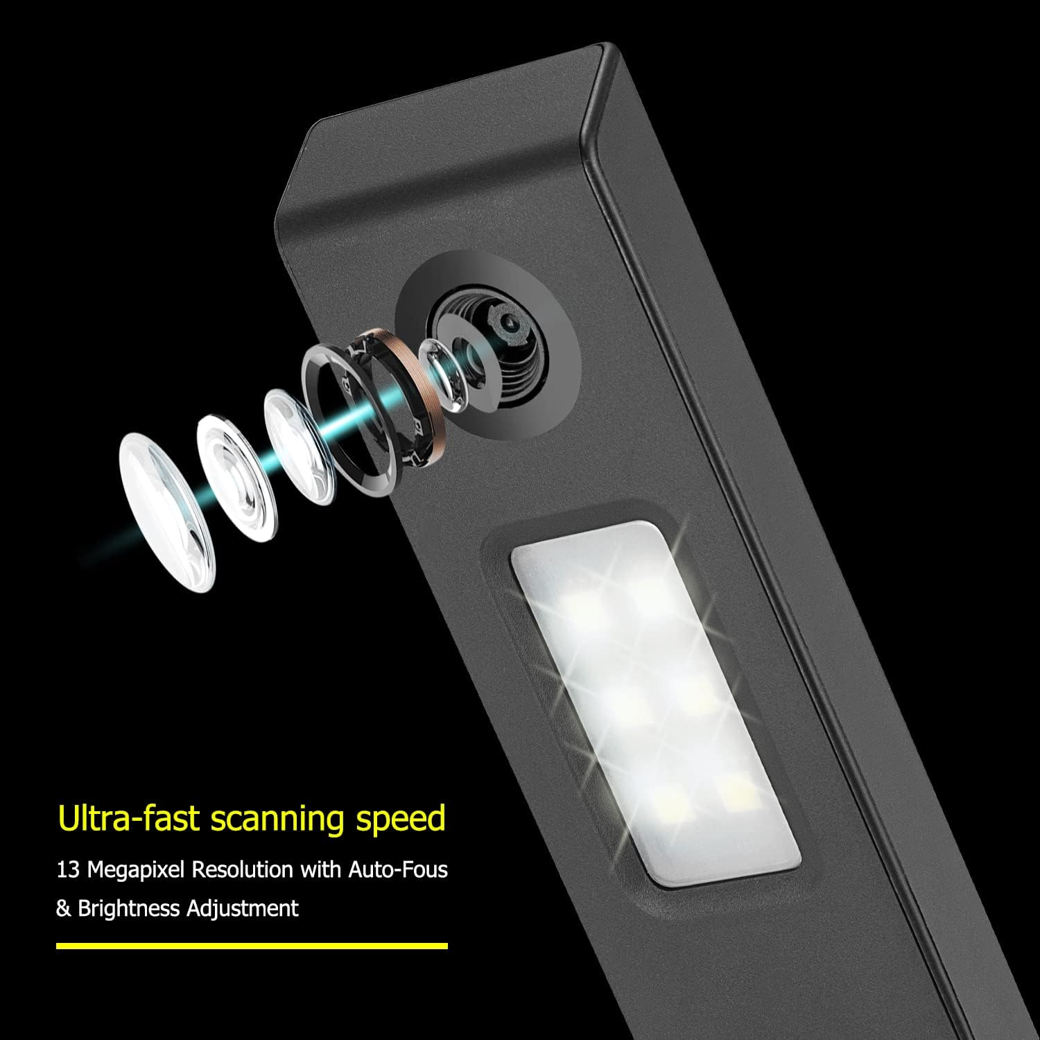 Netumscan 13MP Book Document Camera for Teachers, Multi-Language OCR Recognition by AI Technology, Foldable & Portable, Real-Time Projection, Video Recording, Capture Size A3/A4-Windows,Mac Os,Linux image number 5