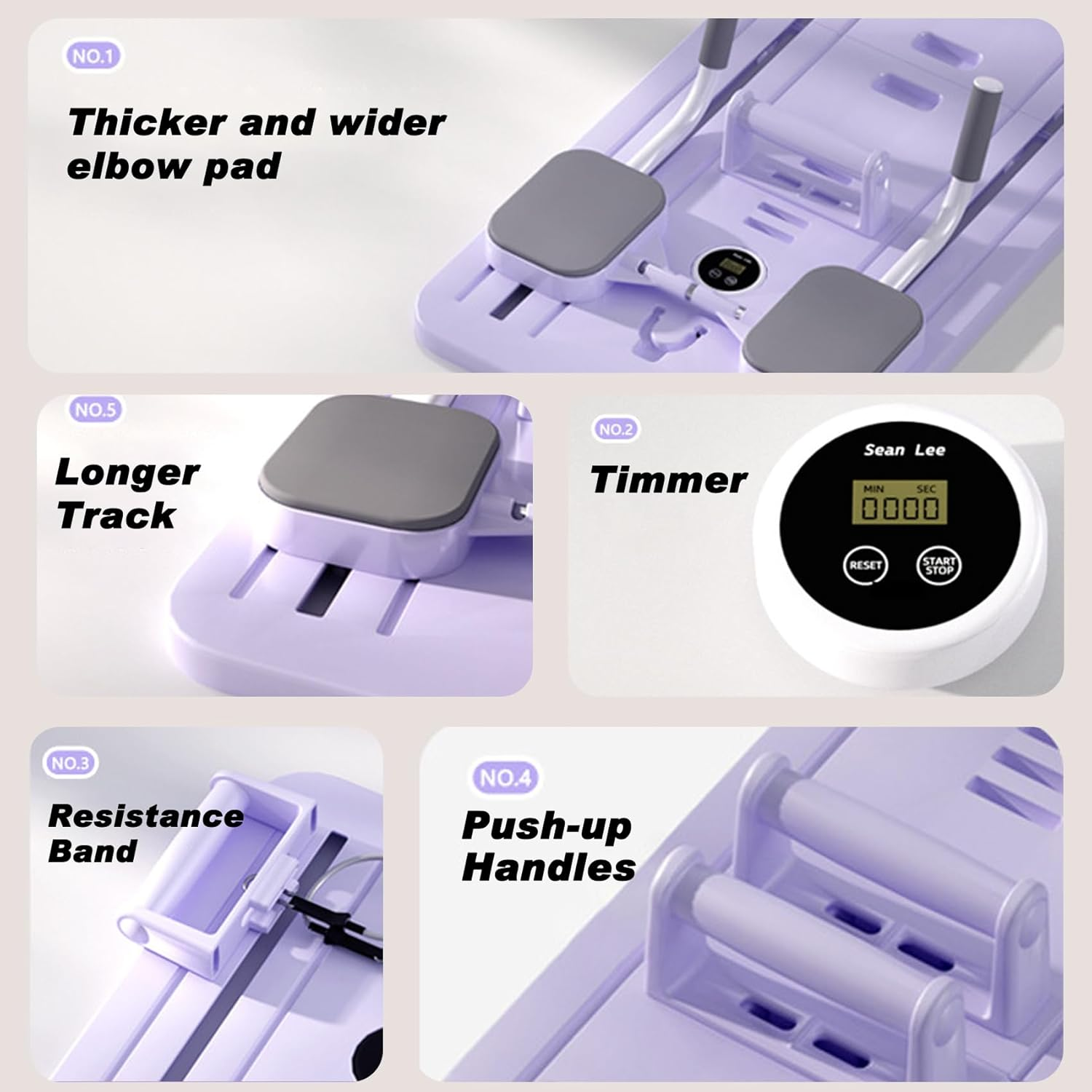 Pilates Reformer - Pilates Board Multi-Functional Abdominal Equipment for Home Gym