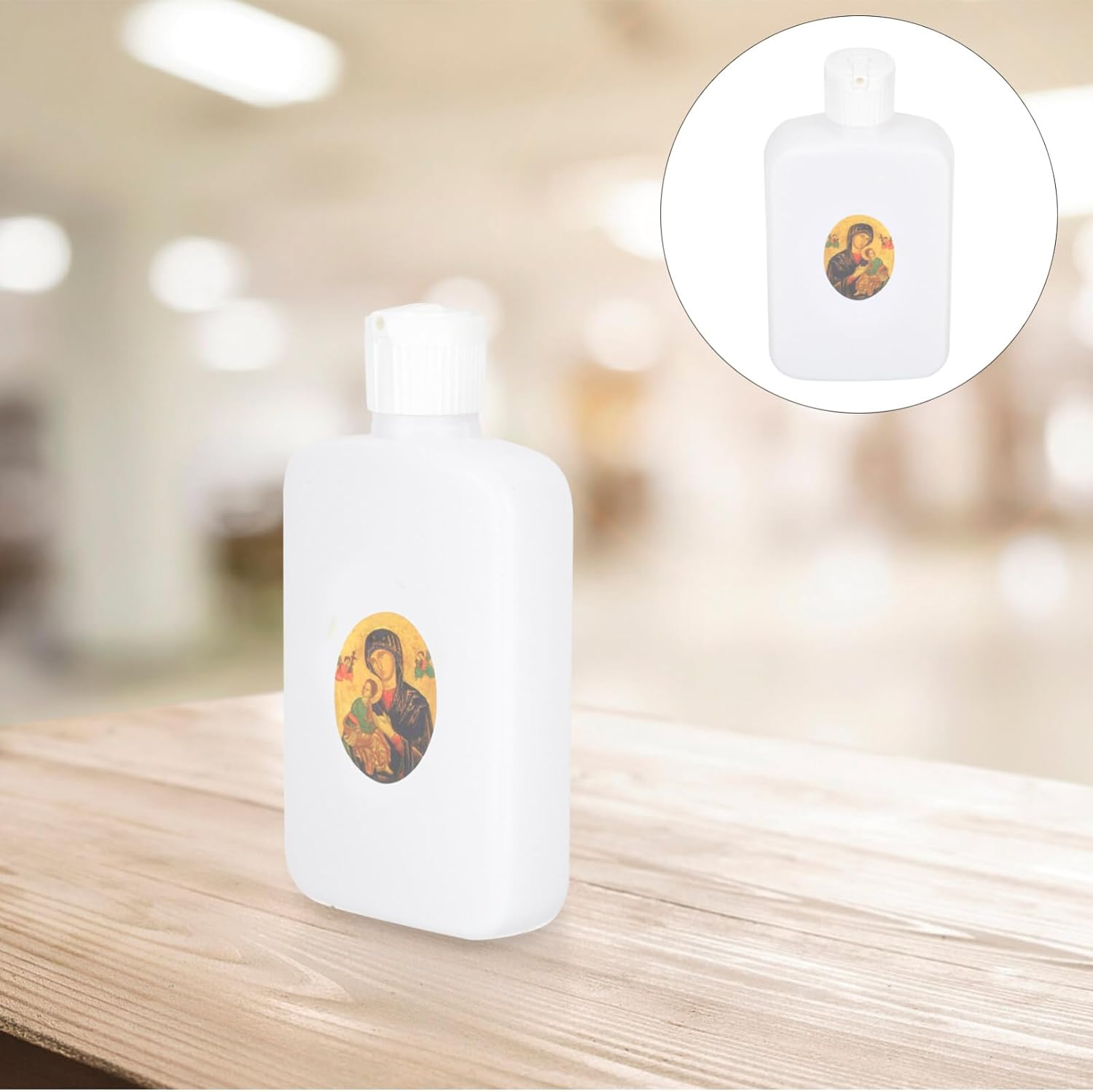 Ciieeo 6Pcs Empty Holy Water Bottles Refillable Container Religious Easter Decorative Supplies for Church Baptism image number 4