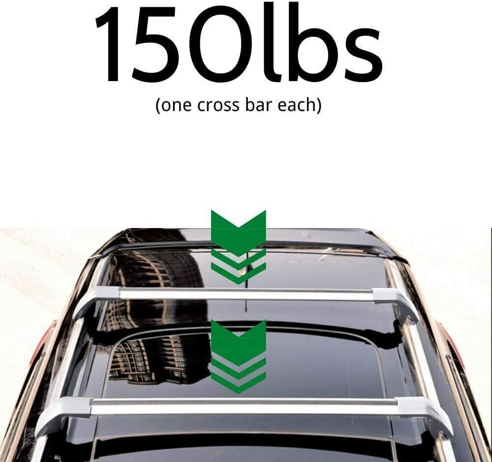 2PCS Crossbars Cross Bars Fit for Mitsubishi Outlander 2022-2026 Lockable Roof Rail Rack Black Silver Aluminum Alloy image number 1