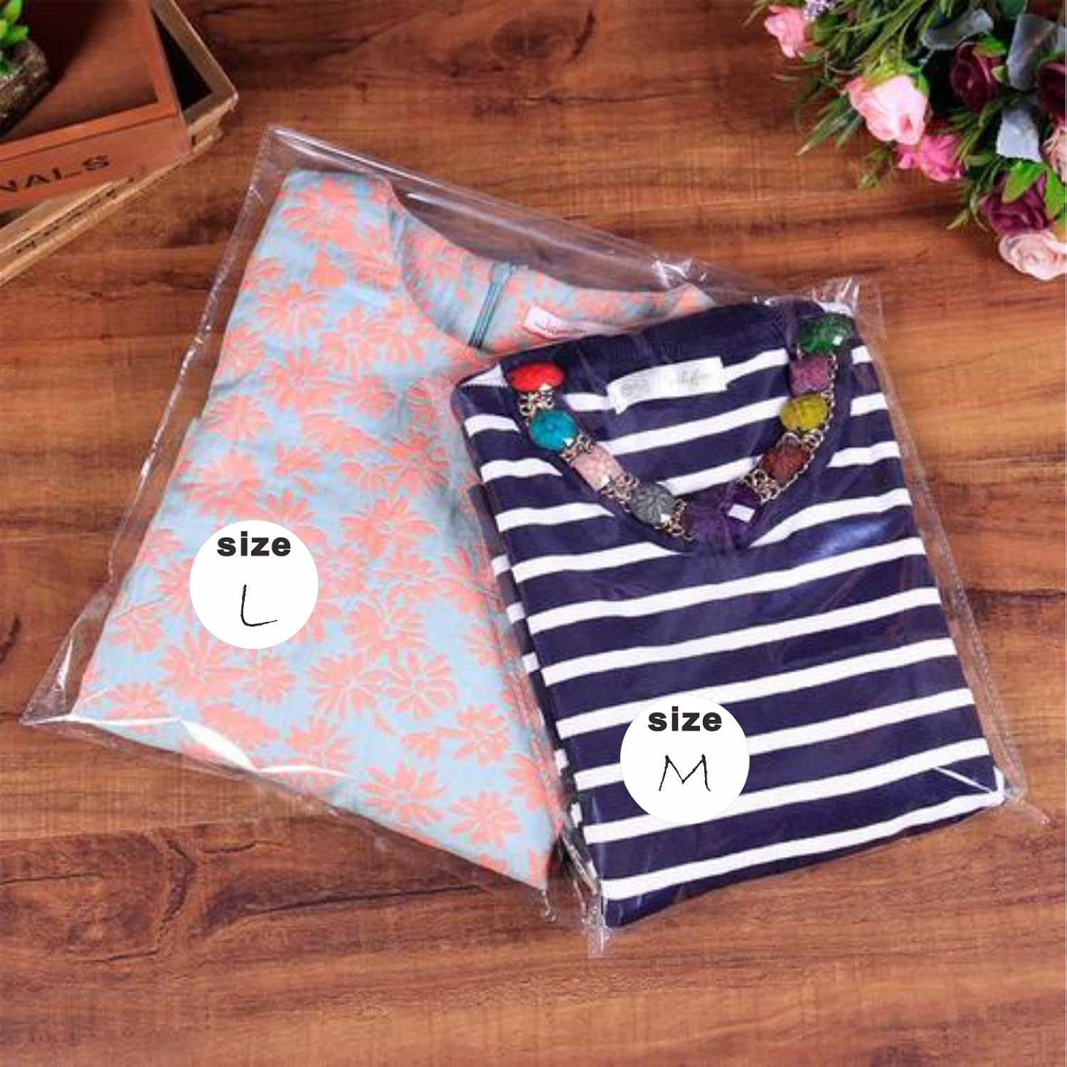 Hybsk 500 Pcs Clothing Size Stickers round Blank Stickers White round Self Adhesive Labels for Apparel Retail, Clothing（White） image number 3