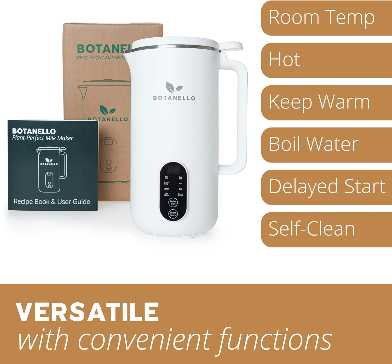 Plant-Based Vegan Milk Maker Machine - Perfect for Nut, Oat, Soy, Rice, Almond Milk, 560Ml, White (Australian Model) image number 4