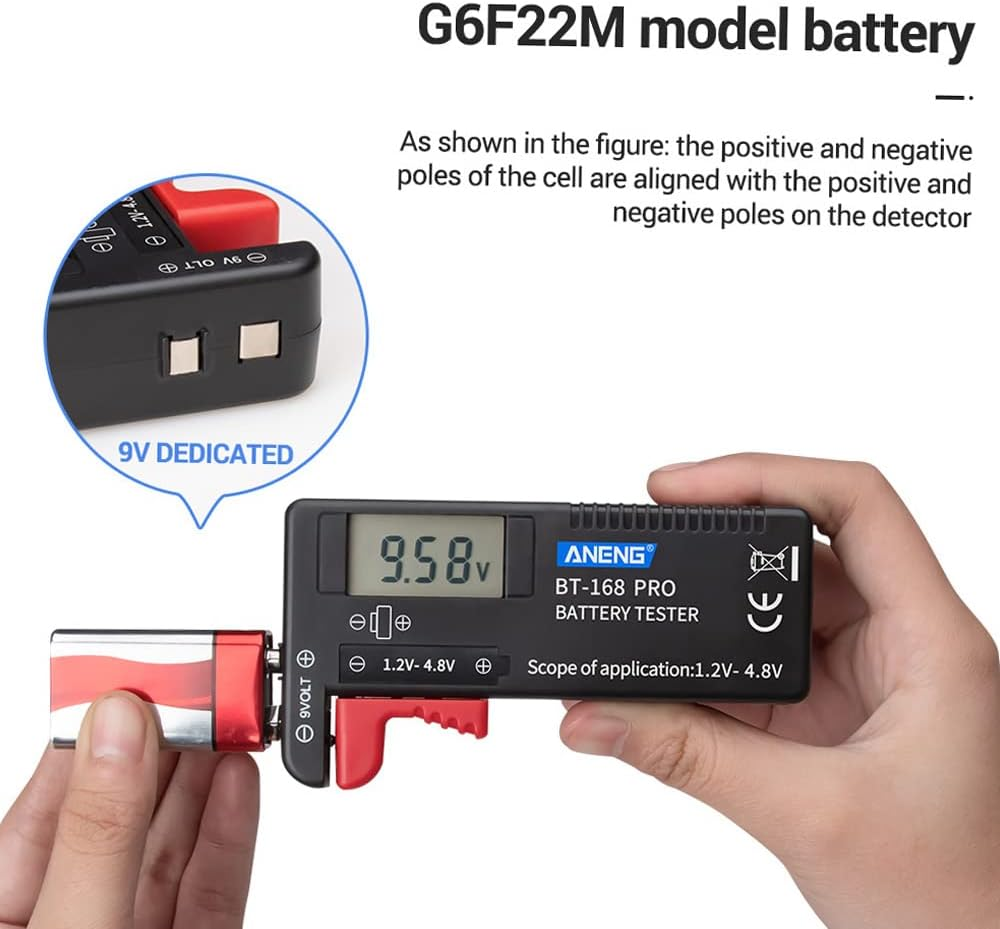 BT-168 PRO Digital Battery Tester - Universal Checker for Battery Capacity - Diagnostic Tool for D C AAA AA image number 5
