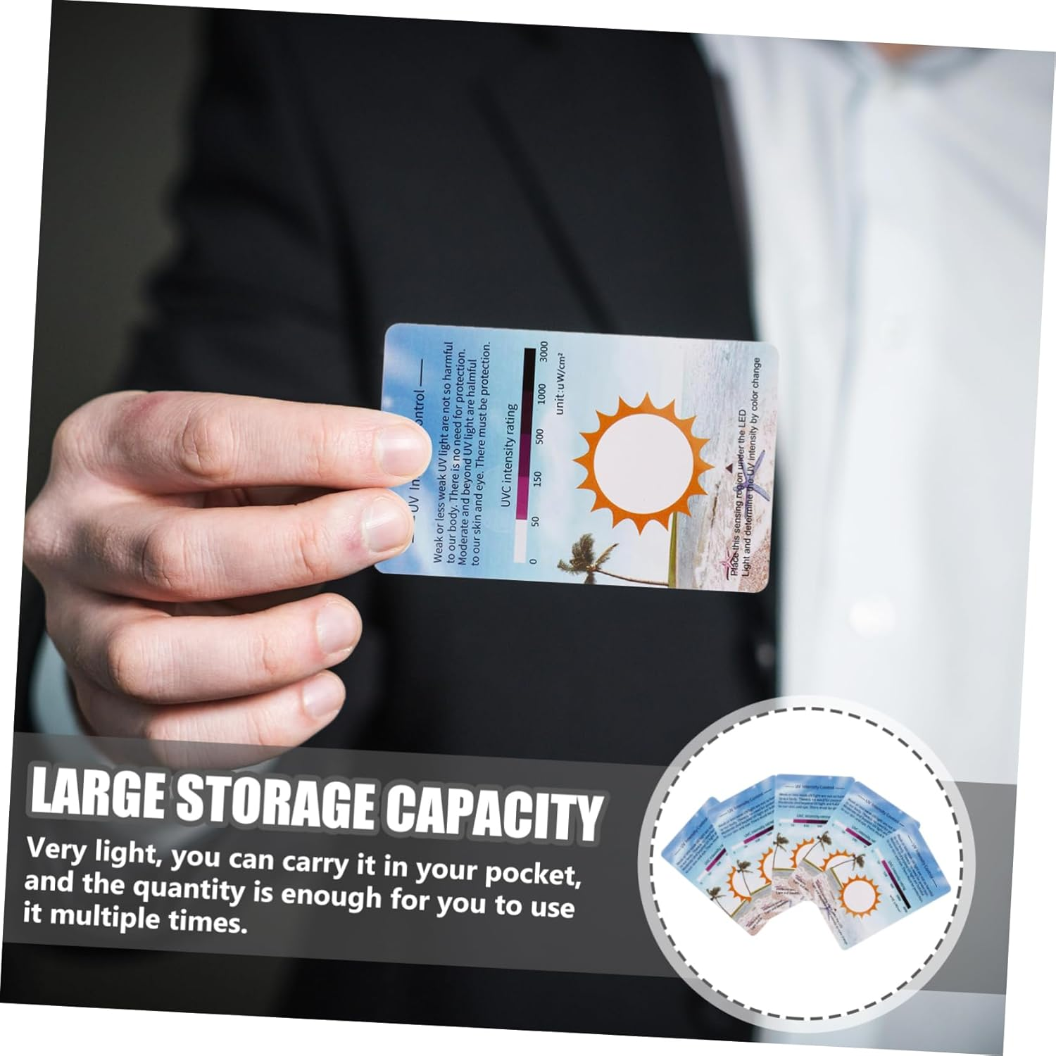 SUPVOX 10Pcs UV Test Strips - Light Bulb Tester, Sun Terrarium Testing Cards, UV Identifying Cards image number 1