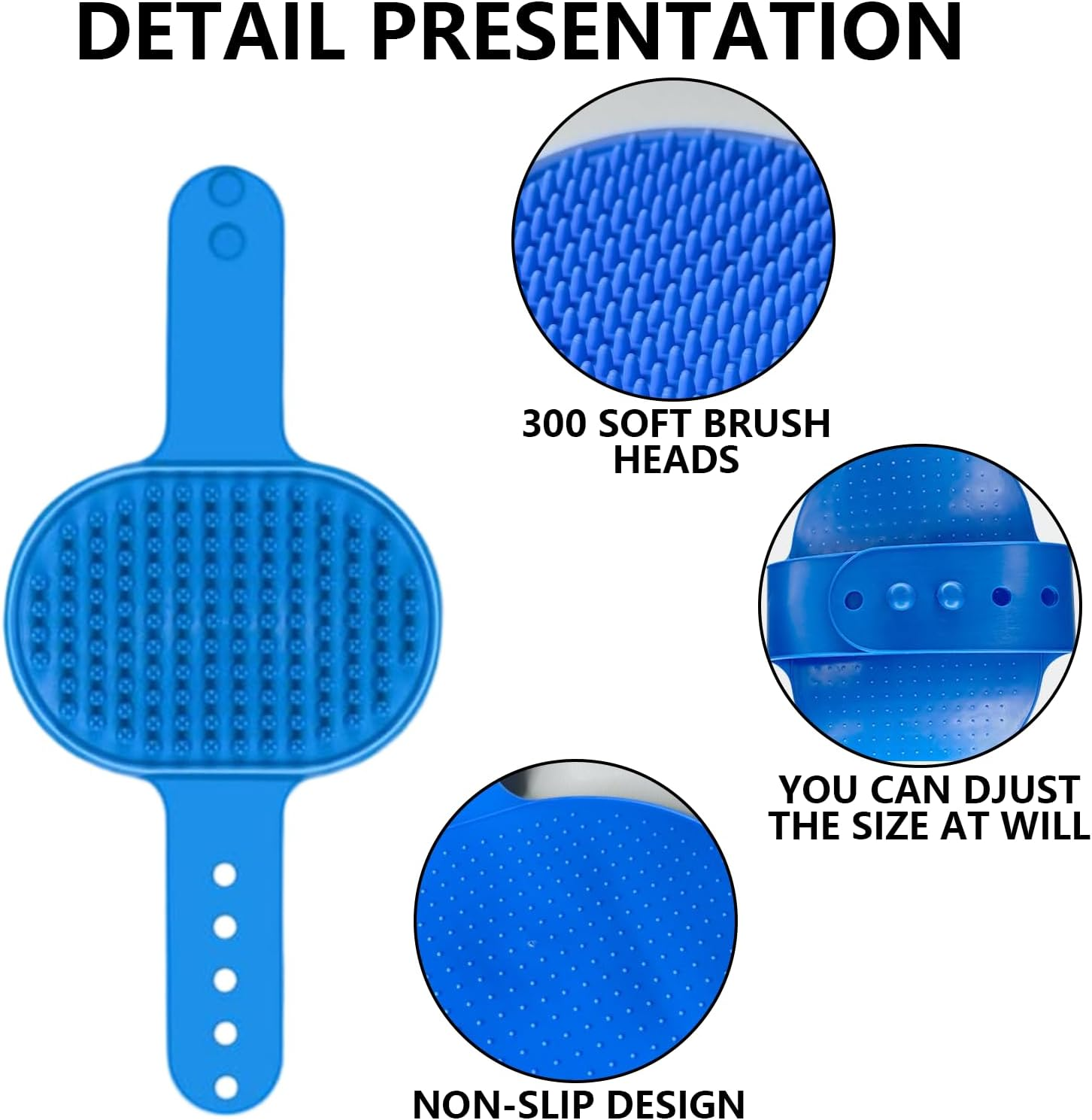 6PCS Pet Grooming Kit, Dog Cleaning Gloves & Dog Bath Brush, Dog Shampoo Brush, Cat Bathing Products,Toothbrush image number 1