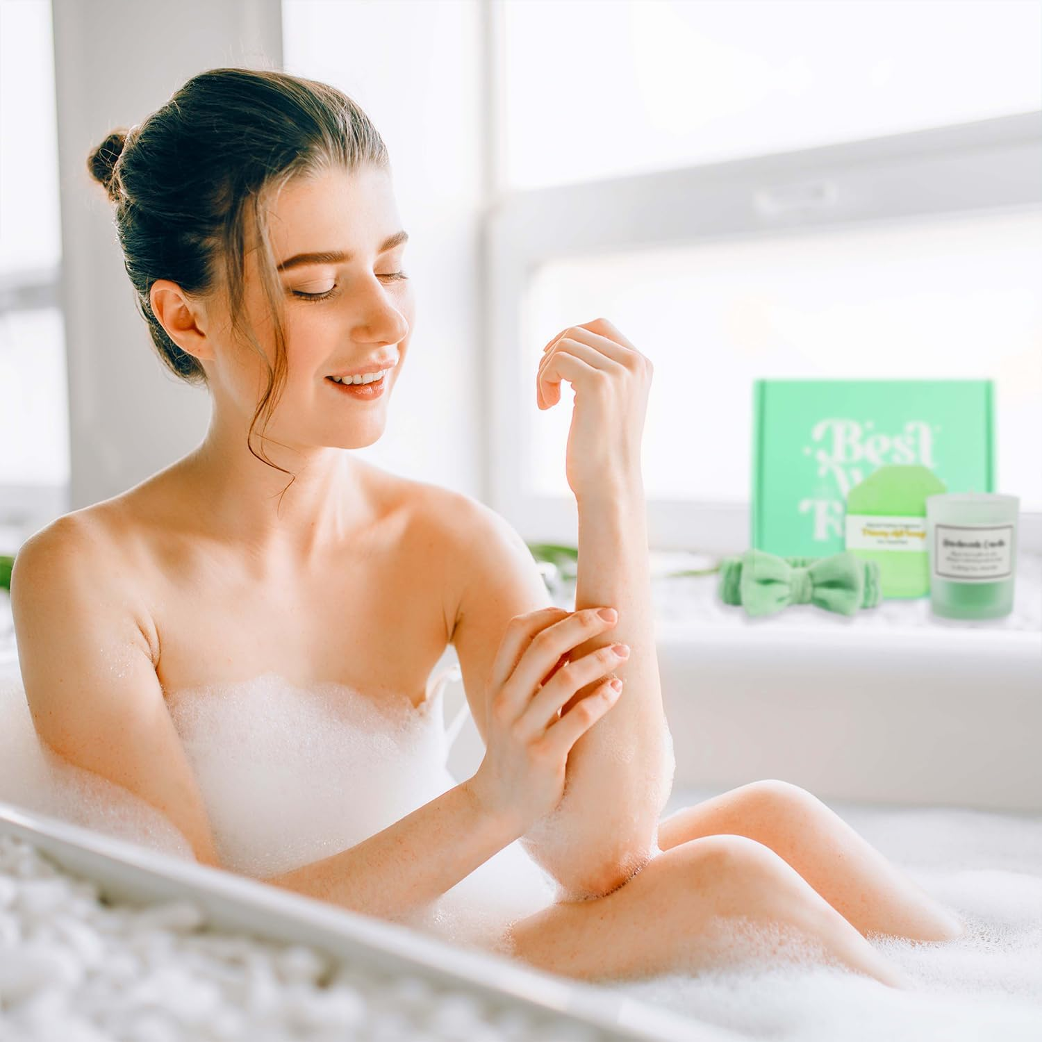 Birthday Gifts for Women,Gift Basket Set for Her Mom Sister Best Friend Girlfriend Wife, Mother'S Day,20 Oz Stainless Steel Tumbler (Green) image number 6