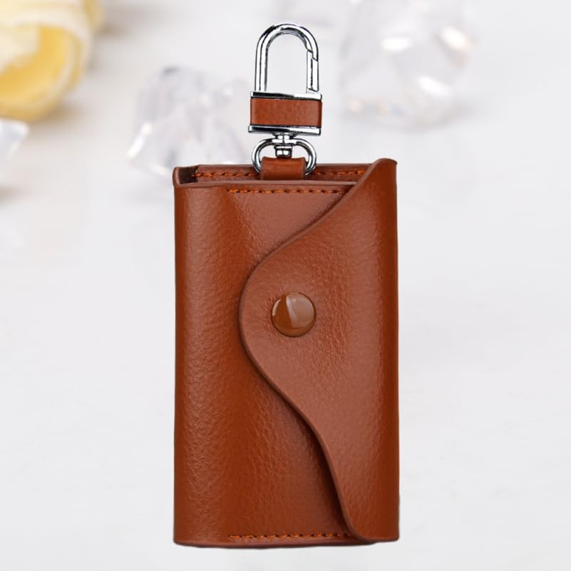 Card Wallets Universal Leather Key Chain Holder Wallet Case Car Bag Pack Hanging Waist Pouch Buckle Bracket Box image number 3