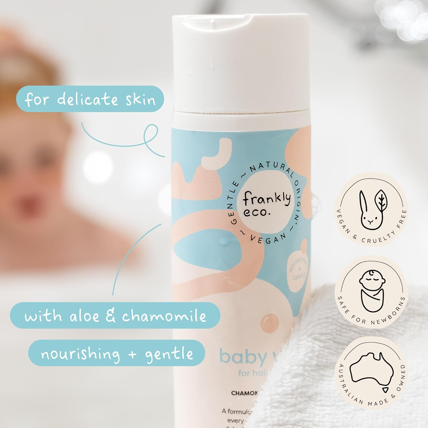 Baby Bath Wash & Baby Shampoo for Hair & Body, Suitable for Newborns, Australian Made, 250Ml image number 4