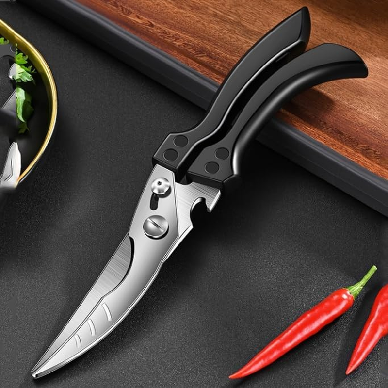 Heavy Duty Kitchen Chicken Shears with Anti-Slip Handle & Safety Lock Rust Proof Bone Cutting Scissors for Cutting Chicken & Chopping Vegetables image number 1