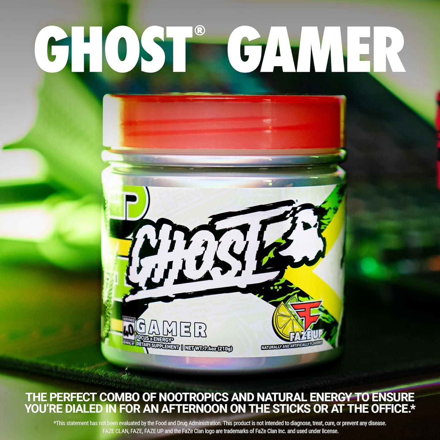 Ghost Gamer Faze up Energy Powder 210 G, 40 Servings