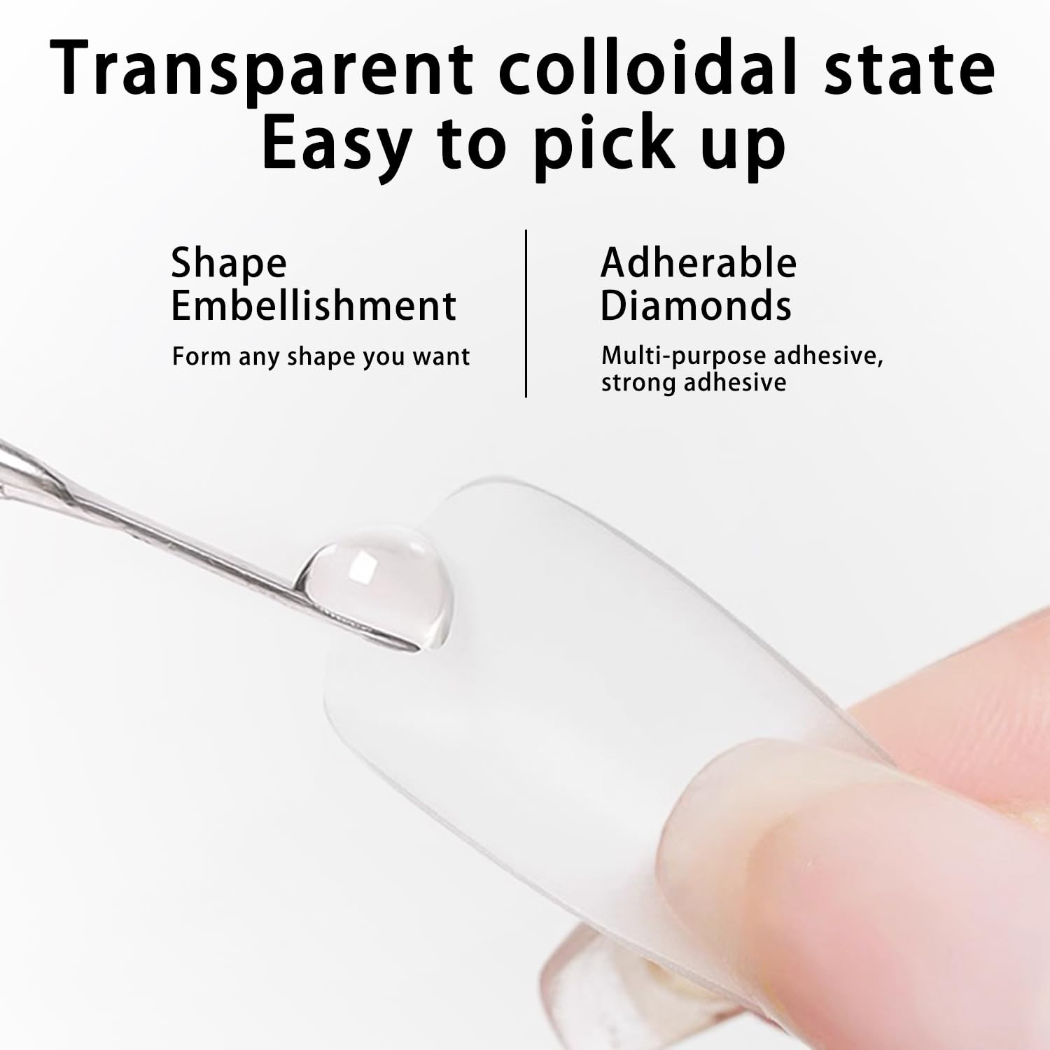 Solid Nail Glue Gel for Press on Nails 10ML Clear Professional Gel Nail Glue UV LED Strong Nail Glue Gel Curing Needed False Nails Long Lasting Acrylic Nail Glue Extra Strong 1Pc image number 3