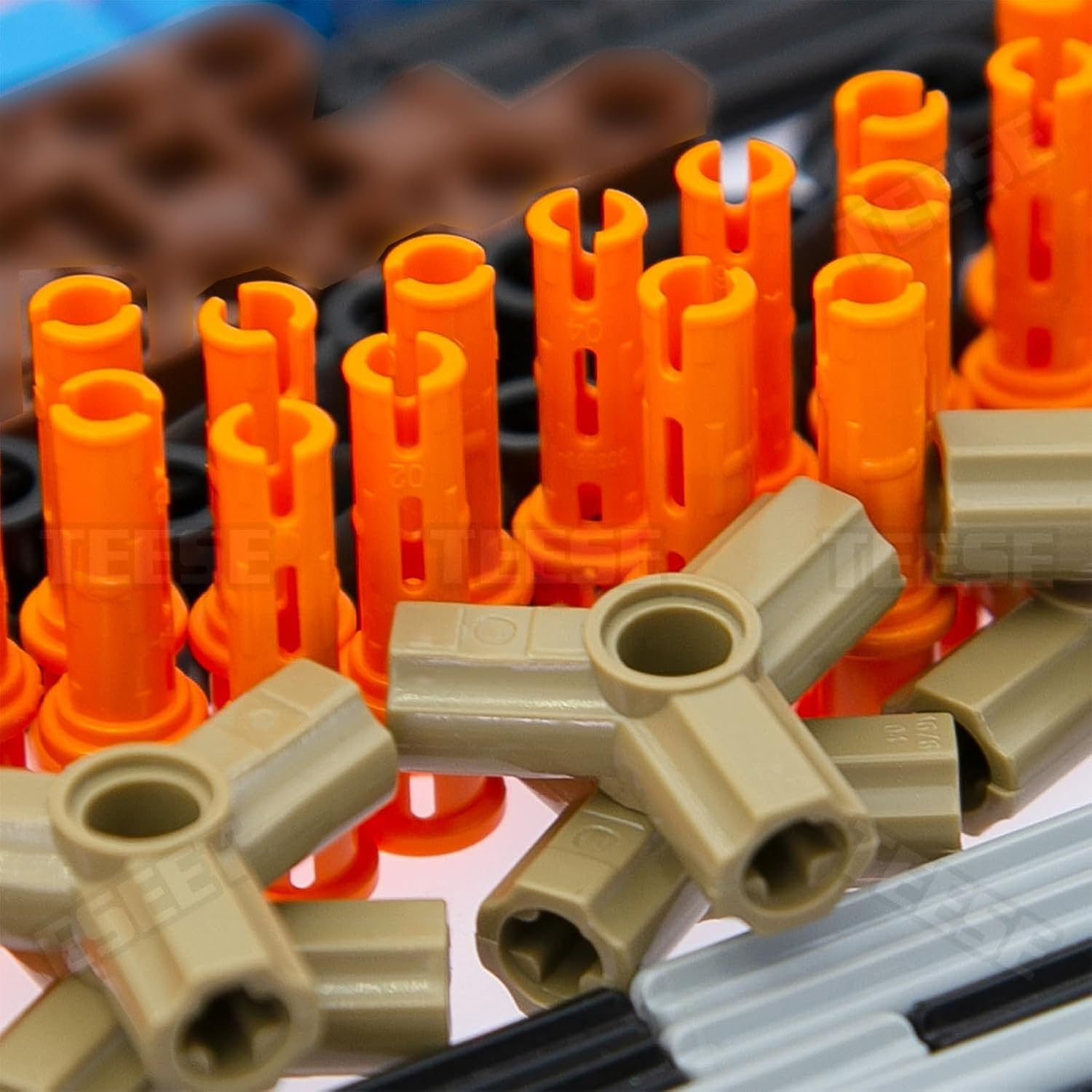 TEESE 884Pcs Axle-Pin-Chainlink-Connectors-Bricks-Set, Compatible with Technic Parts, for MOC Project-Bulk-Blocks (Random Color) image number 4