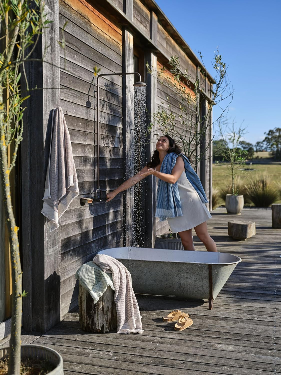 Linen House Alara 580 GSM Face Washer, Rust, 33 Cm X 33 Cm Size image number 4