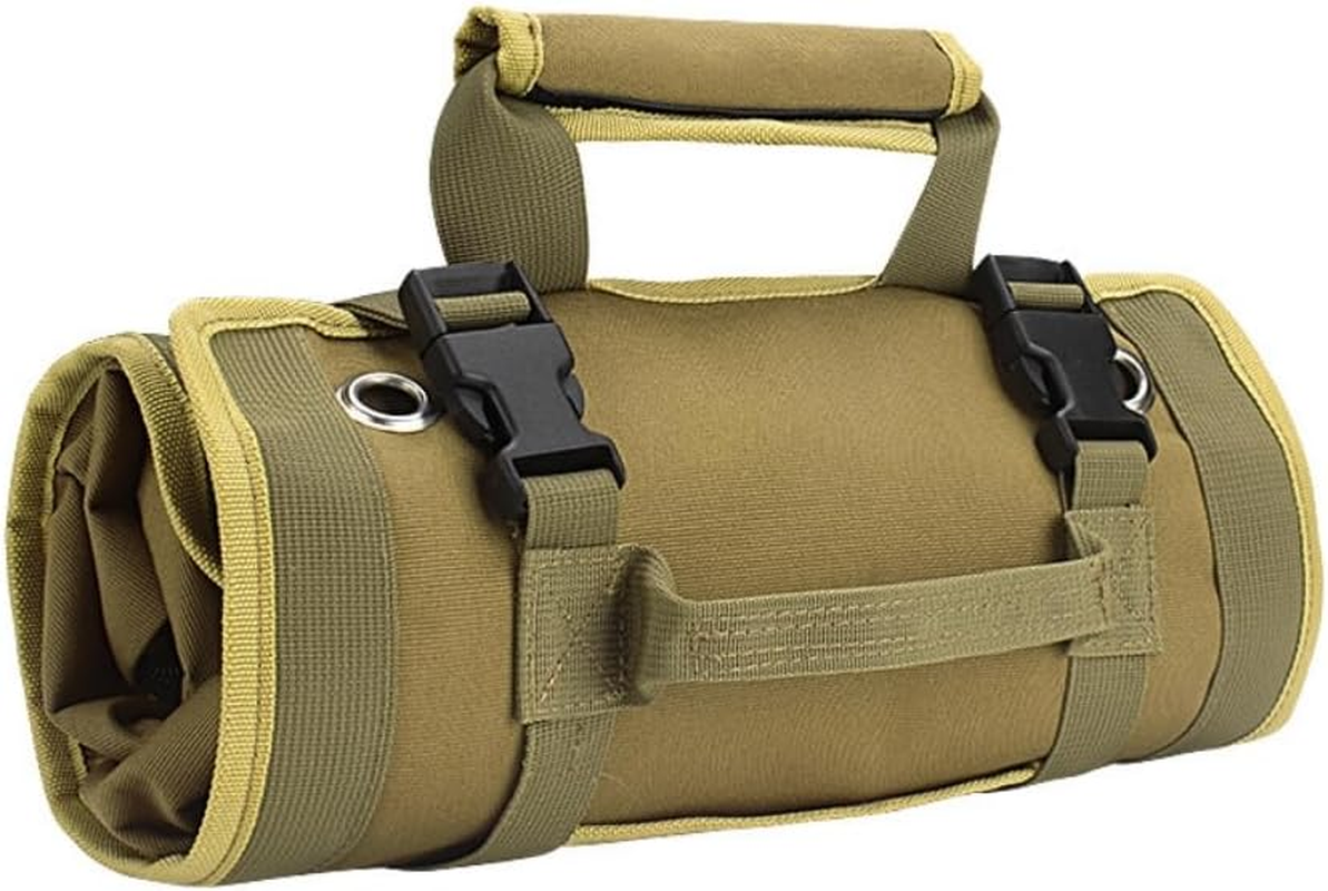 Upgraded Tool Roll up Bag, Heavy Duty Roll up Tool Bag, Roll up Tool Organizer with 2 Detachable Shoulder Strap, Multi-Purpose Tool Roll Pouch for Motorcycle Truck image number 3