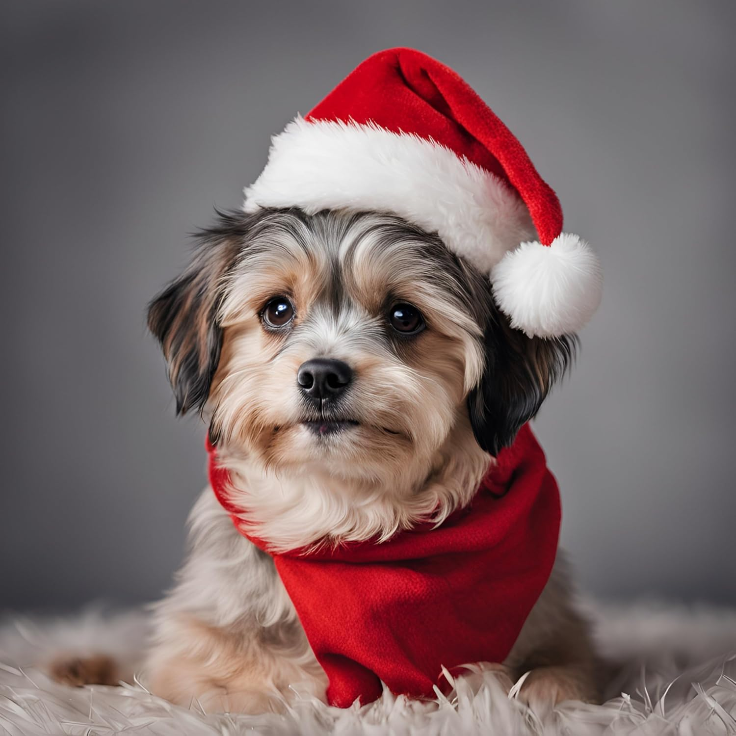 Nebula-X Cat Santa Hat, Christmas Hats for Cats Pet Santa Hat Christmas Costume for Cat Rabbit Puppy Doll, (4) image number 2