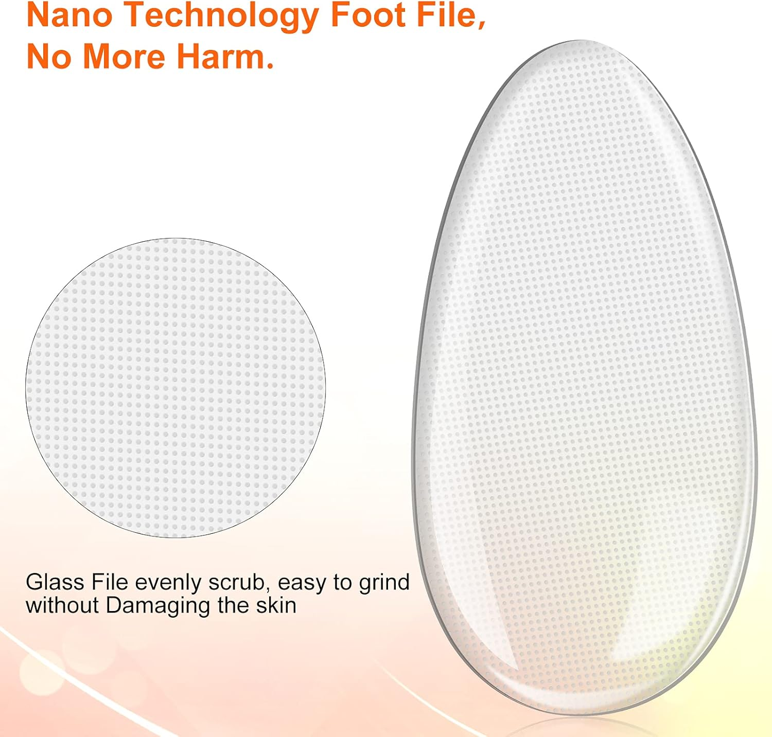 Nano Foot File Callus Remover- Glass Professional Pedicure Scrubber, Foot Hand Care Pedicure Tool with Nano Nail Files, Scrubber for Feet Dead Skin, Cracking, Hard Cracked Dry Skin Removal