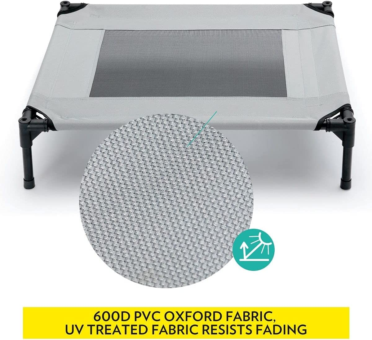 Heavy Duty Pet Trampoline Cot with Cot Canopy-Medium image number 1