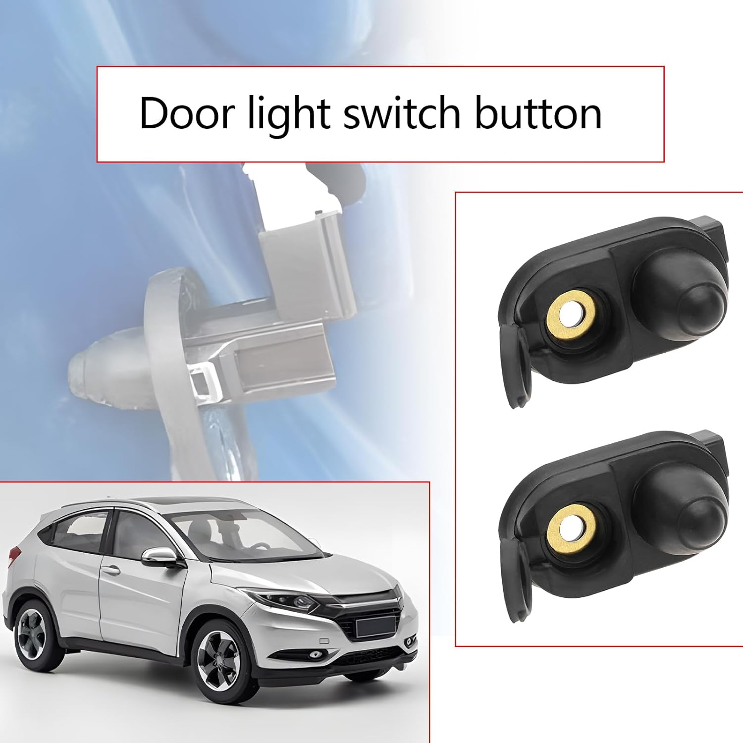 Emagtech 2Pcs Door Jamb Switch Interior Dome Light Push Buttons 35400-S5A-013 35400S6A01 Compatible with Honda Compatible with Odyssey Compatible with Accord Black image number 1