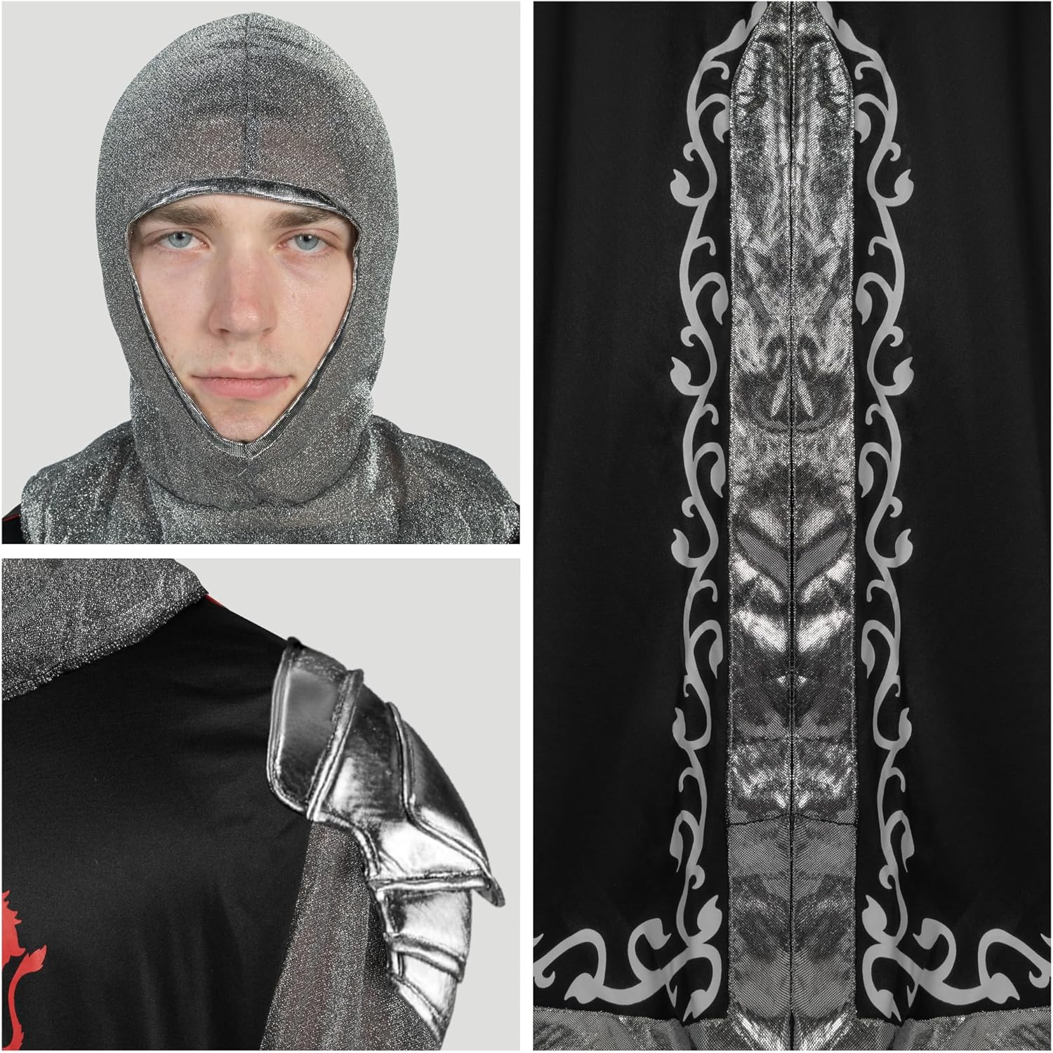 Spooktacular Creations Medieval Knight Costume Men for Adult Halloween Costumes, Gladiator Costume Set image number 6
