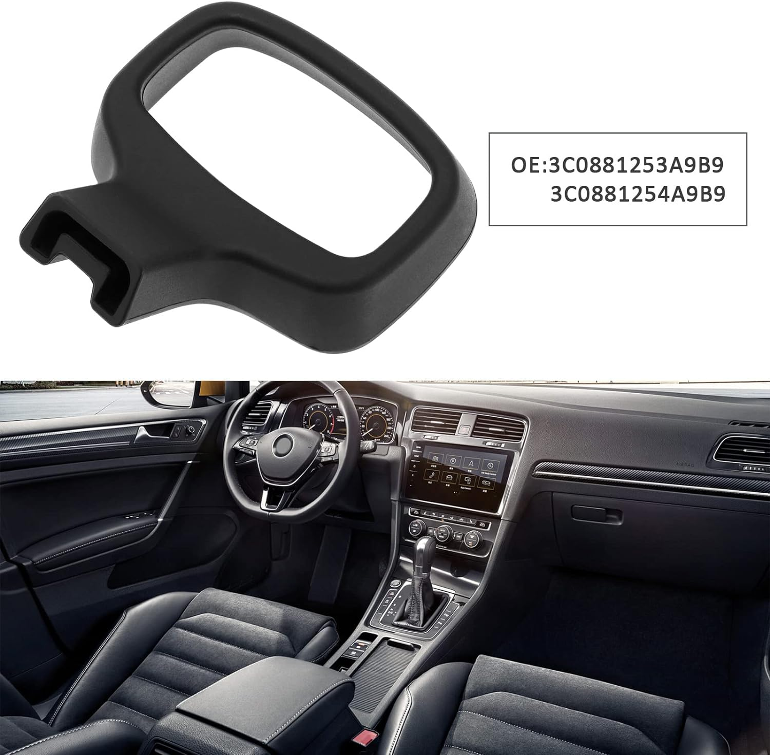 Emsea 2Pcs Seat Adjustment Handles Replacement 3C0881253A9B9 3C0881254A9B9 Compatible with VW Amarok/Beetle/Caddy 3 Car Seat Recliner Handle image number 2