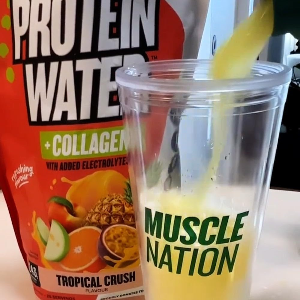 Muscle Nation - Tropical Crush Protein Water, with a Protein Blend of Collagen and Whey Protein Isolate, plus Electrolytes, a Refreshing Way to Support Muscle Recovery & Hydration 750G Powder (25 Serves) image number 1