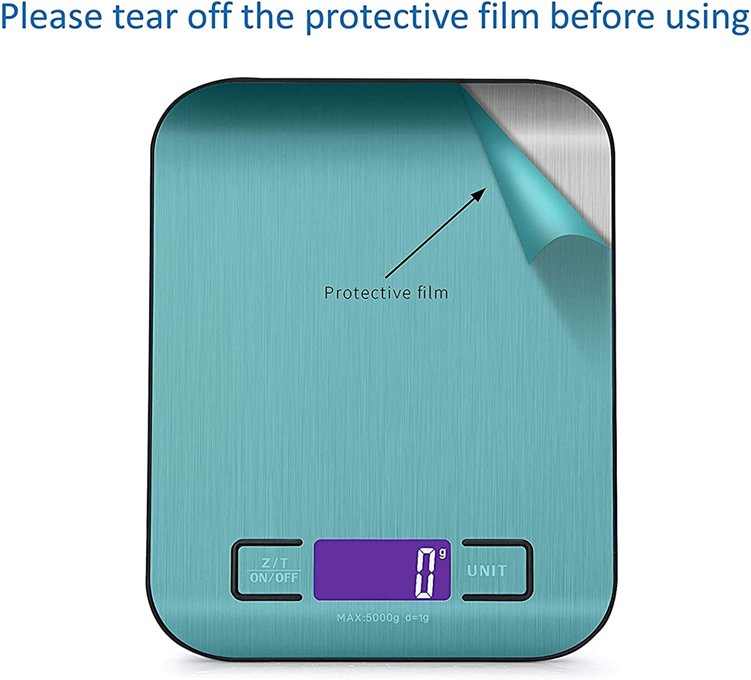 Digital Kitchen Scale Multifunction Food Scale, 11 Lb 5 Kg, Silver, Stainless Steel (Batteries Included) image number 4