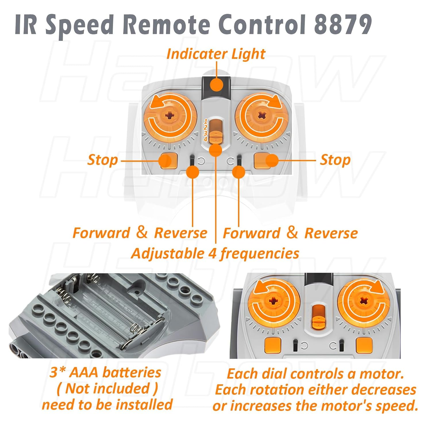 9 in 1 Power-Functions Motor-Set Compatible with -Technic-Motor STEM Building Block Toy for MOC Technic-Parts. image number 4