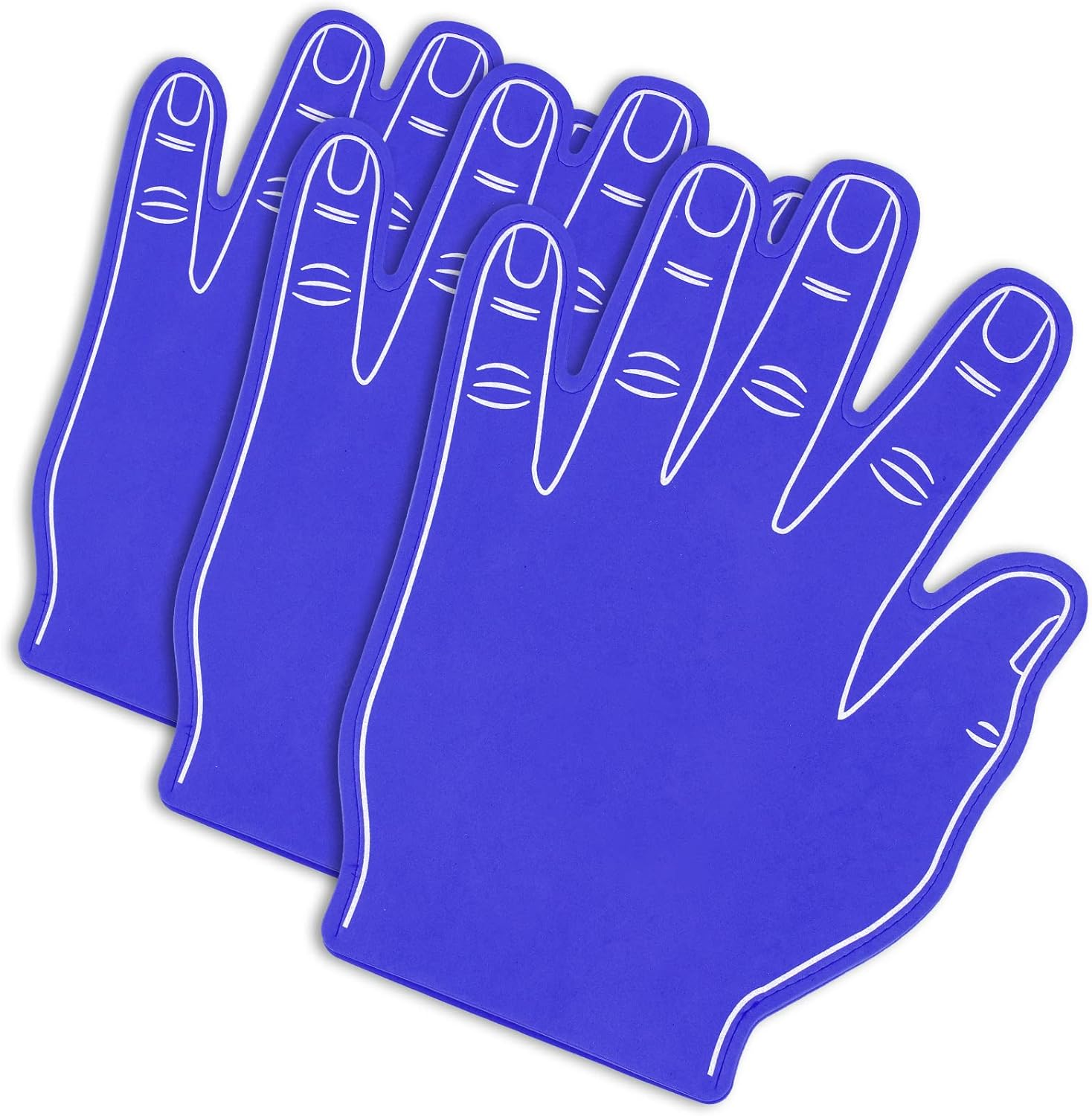 Sotiff 3 Pcs 16 Inches Giant Foam Hand High Five Foam Finger Cheerleading Foam Fan Finger Foam Hand Pompom for Sports Events Games Celebration