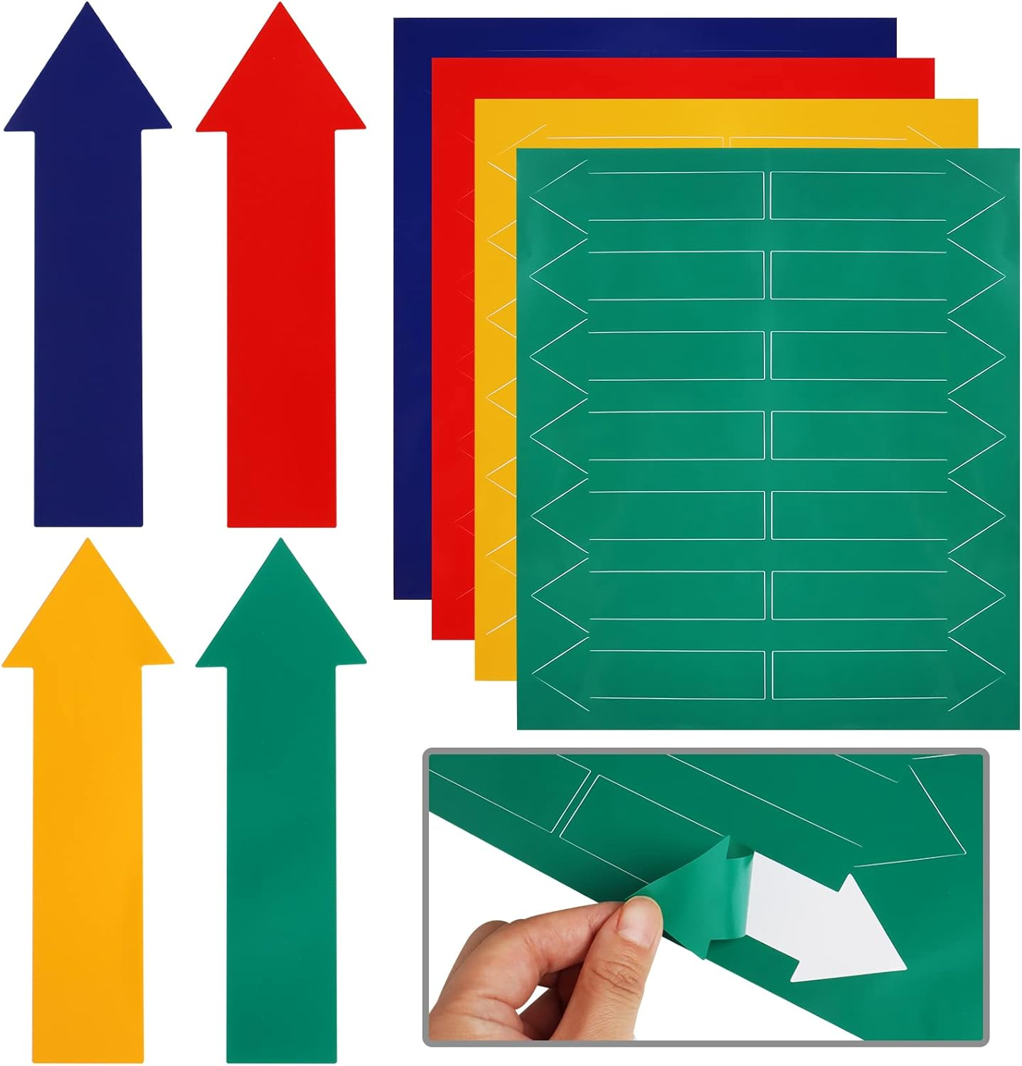 Arrow Floor Decals, 56 PVC Directional Adhesive Signs, Removable Adhesive Arrow Floor Decal Marking Stickers, 1.6X4.8In image number 5