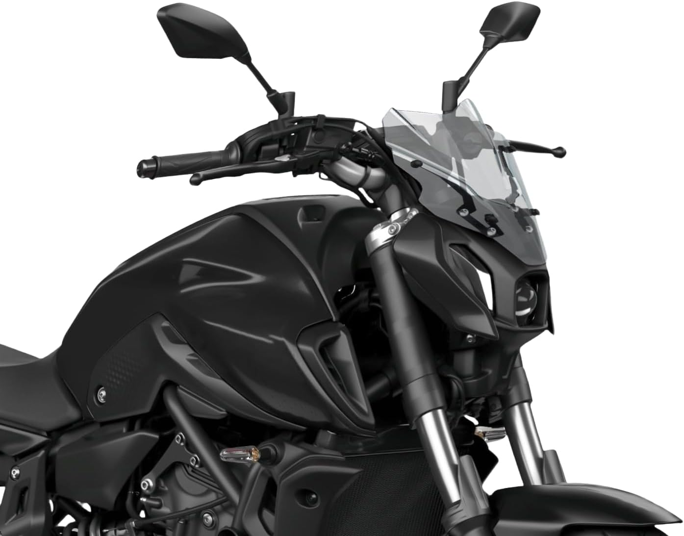 Motorcycle Touring Windshield Windscreen Fairing Wind Deflector MT07 FZ07 Screen Shield Visor Protector W/Bracket Compatible with Ya-Maha MT FZ 07 MT-07 FZ-07 2021-2024(Light Smoke) image number 6