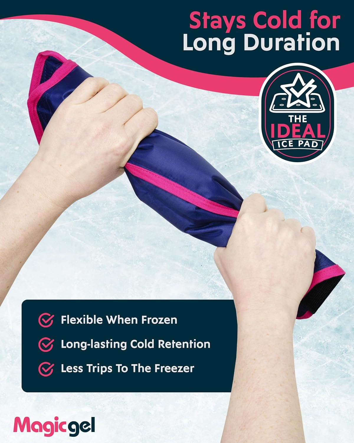 Magic Gel Luxury Hip Ice Pack: Reusable Cold Pack Designed Specficially for Hip Pain Relief (Post Surgery, Inflammation, Stiff Hips and Back) By image number 1